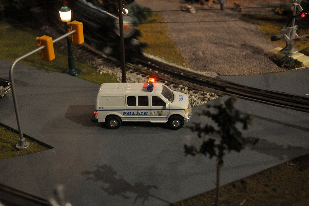 Police Van With Lights On Police Van With Lights On
