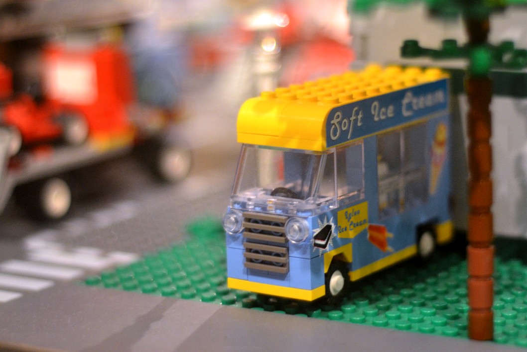 Yellow and Blue Ice Cream Van Yellow and Blue Ice Cream Van