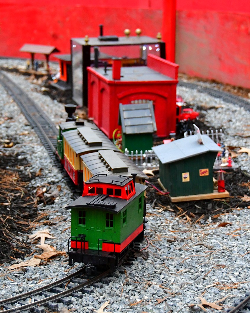 Green and Red Caboose